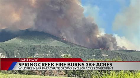 Spring Creek Fire multiplies overnight burning 3,000 acres